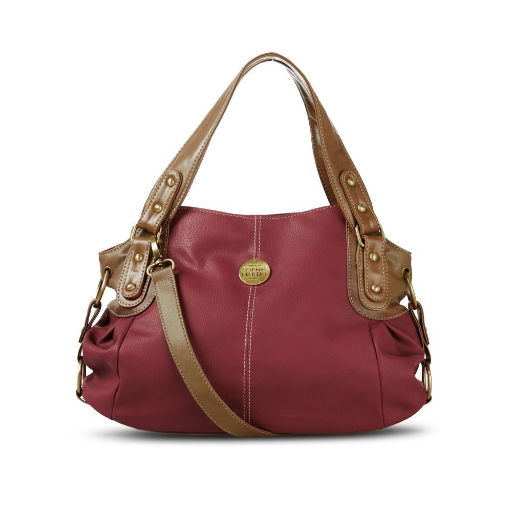 Merah Cagnotte BAG กระเป๋าสตรี MR27GL SOPHIE MARTIN PARIS สีแดงหรูหราที่ดีที่สุด MEMBER ORIGINAL
