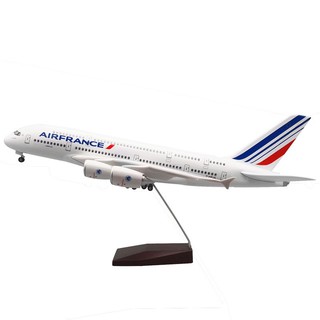 [47CM] โมเดลเครื่องบิน Air France Airbus A380 Airplane Model with LED Light ของเล่น ของสะสม ของตั้งโชว์ เสริมฮวงจุ้ย