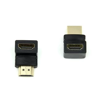 HDMI Wellcore/oem ตัวต่อสาย HDMI แบบงอ สำหรับพื้นที่แคบในการเสียบช่อง HDMI ของทีวี (สีดำ)