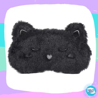 ผ้าปิดตา "Eye Mask : แมวดำ [ Black Cat ]" แผ่นปิดตา ที่ปิดตา สำหรับใช้ในการนอนหลับ หน้ากากปิดตา เสริมการเดินทาง