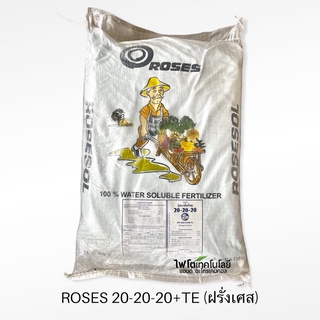 ปุ๋ยเกล็ด โรส ROSES (ฝรั่งเศส) สุตร 20-20-20+TE ผงละเอียดเกรดดีเยี่ยม สำหรับบำรุงทุกส่วนของพืช บรรจุ 25 กิโลกรัม