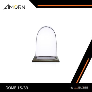 JJGLASS - ( AMORN)  DOME 15/33 cm - ครอบแก้ว แฮนด์เมด เนื้อใส