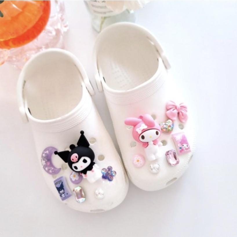 Sanrio Crocs Jibbitz charms 7pcs Set - charm shoe accessories kitty my melody kuromi pochacco cinnam