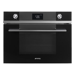 [0% 10 เดือน] (Smeg) เตาอบผสมเตาอบไมโครเวฟ รุ่น SF4102MCN สีดำ