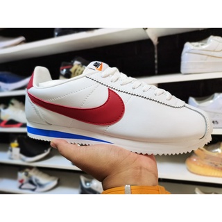 Nike Cortez รองเท้าผ้าใบลําลอง สําหรับผู้ชาย ผู้หญิง สีขาว สีแดง