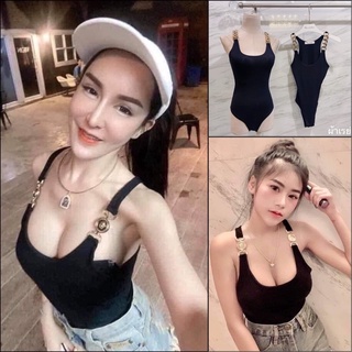 🌈 KITTY🌈body suitสายเดี่ยวโซ่🔥โชว์หลังสายฝอ ใส่เที่ยวทะเลก็แซ่บมาก