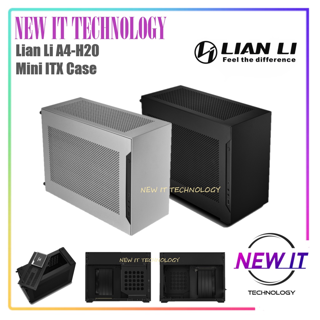 Lian LI A4-H20 A4-H2O เคสอลูมิเนียม PCIE 4.0 การ์ดไรเซอร์ รวมสายเคเบิล (A4-H20 A4) สีดํา และสีเงิน