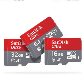 Sandisk Ultra Micro SD Card 16GB 32GB 64GB Class10 A1 (SDSQUAR) โทรศัพท์ มือ