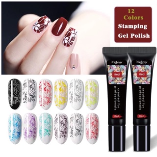 สีแสตมป์สีเจลสําหรับปั๊มลายเล็บ Stamping Gel Polish