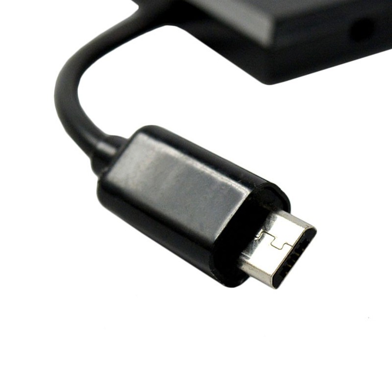 Câble OTG Micro USB Noir - Compatible Samsung Galaxy Note, S Series, Tab, Nexus - Marque NOVAGO