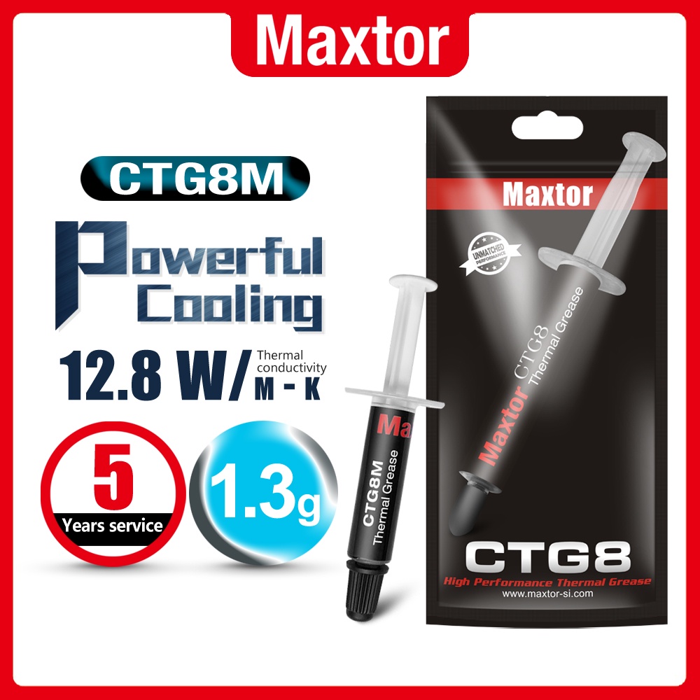 ให้ออกไป 1gMaxtor CPU ซิลิโคน CTG8 1.3g Thermal Paste Compound 12.8Wmk