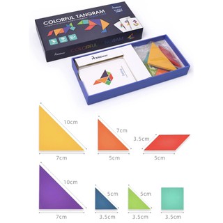 . แทนแกรม งานไม้ MiDeer tangram ของเล่น stem จิ๊กซอว์ .