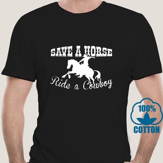 [S-5XL] 9049d เสื้อยืดลําลองสําหรับผู้ชายผ้าฝ้ายแขนสั้นคอกลมพิมพ์ลาย Save Horse Ride Cow Song Lyric ขนาดใหญ่