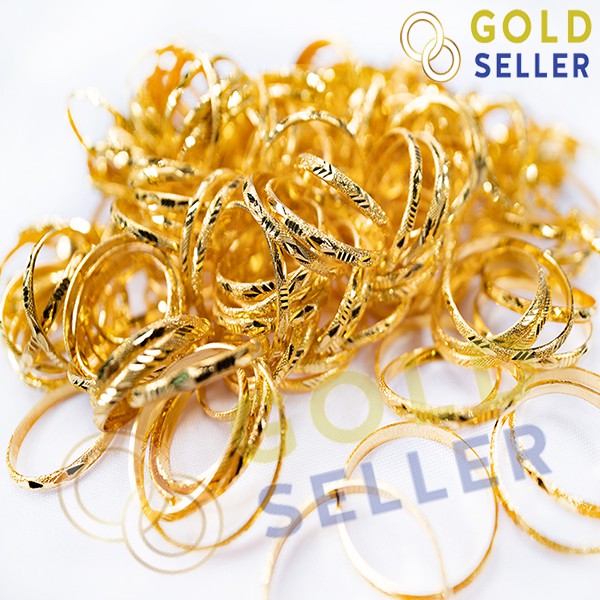 Goldseller แหวนทอง ลายทับลาย 0.6 กรัม ทองคำแท้ 96.5 คละลาย
