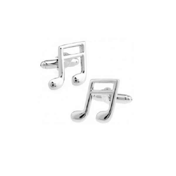 KEMEJA Houseofcuff CUFFLINK CUFFLINKS CUFF BUTTON SHIRT FRENCH CUFF SILVER MUSIC NOTE CUFFLINKS