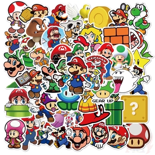 ❉ Super Mario Bros. - Series 01 Mario Luigi Yoshi สติ๊กเกอร์ ❉ 50Pcs/Set Anime Games Mixed Luggage Laptop Skateboard Doodle สติ๊กเกอร์