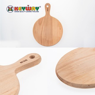ถาดเสิร์ฟไม้กลม มีด้ามจับ (Ø22 cm) Wooden Chopping Board: K-3717