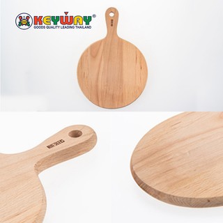 ถาดเสิร์ฟไม้กลม มีด้ามจับ (Ø22 cm) Wooden Chopping Board: K-3717