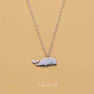 สร้อยคอพร้อมจี้รูปปลาวาฬ Whale เงินแท้