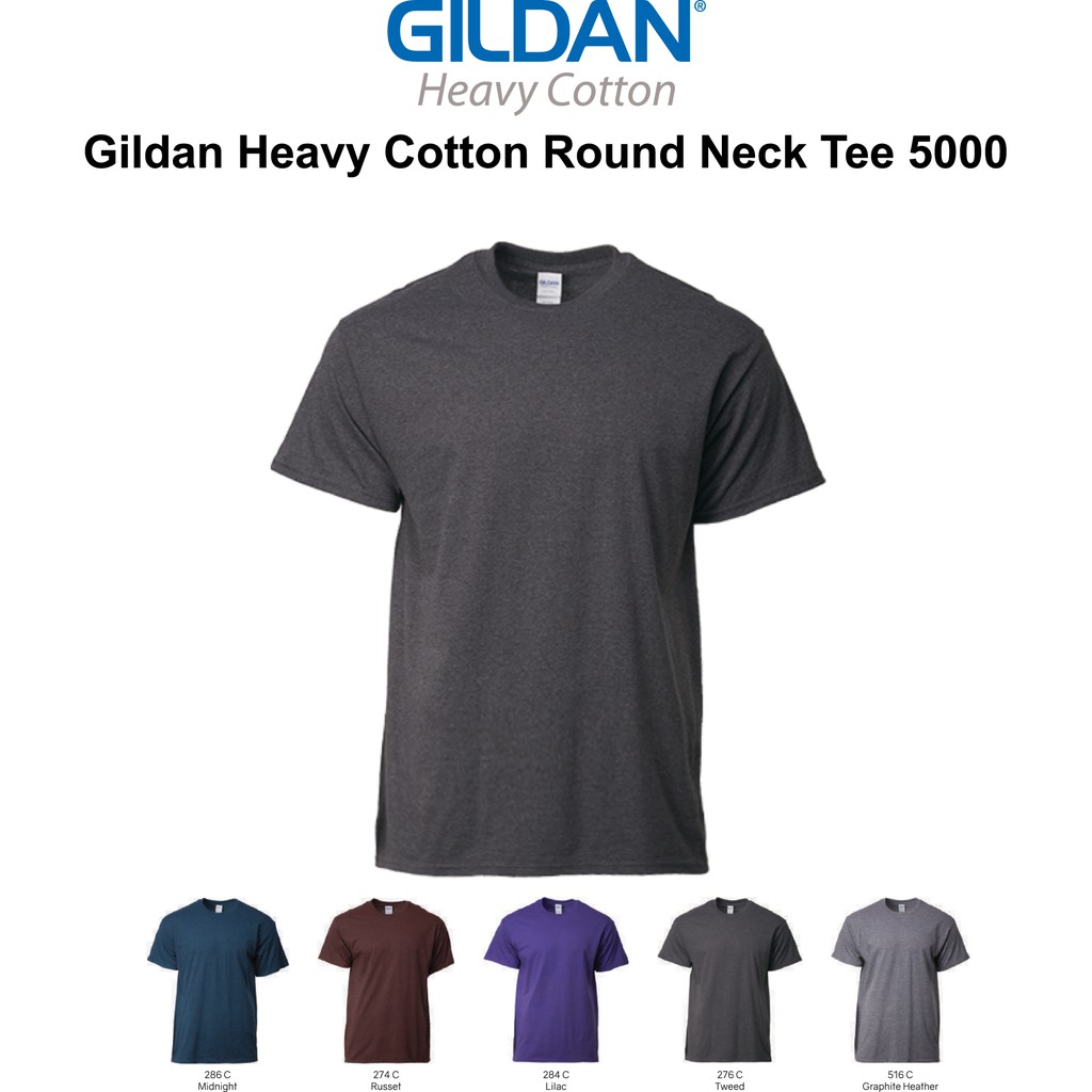 เสื้อยืดคอกลม Gildan Heavy Cotton 5000