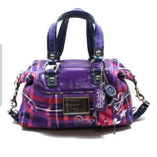 ส่งต่อกระเป๋า Coach Poppy Tartan Luxey Satchel 15884 แท้ 100%