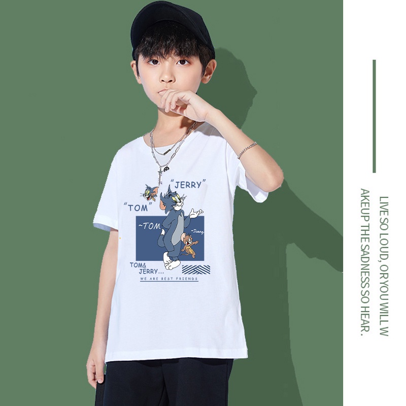 H223สื้อืดเด็กแขนสั่งแฟชั่งลายสวยการ์ตูนน่ารัก ใส่ได้ทั้งเด็กชายและเด็กหญิง