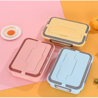 Stainless steel lunch box set กล่องข้าวพกพาพร้อมชุดช้อนซ้อม