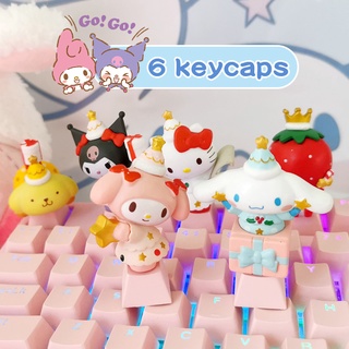 keycap Cinnamoroll dog kitty cat ปุ่มกดคีย์บอร์ด OEM R4 ABS ESC ลายการ์ตูน สามมิติ สําหรับตกแต่งคีย์บอร์ด