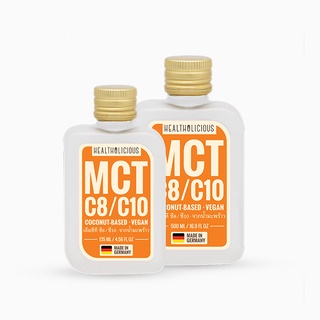 MCT OIL 60:40 (C8/C10) เอ็มซีที ออยล์ / น้ำมันมะพร้าว KETO FAT : COCONUT by HEALTHOLICIOUS 135ml