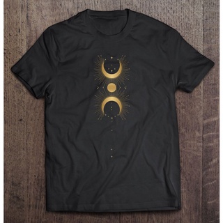 เสื้อยืด พิมพ์ลาย Witchy Moon Phase สไตล์โบฮีเมียน 2