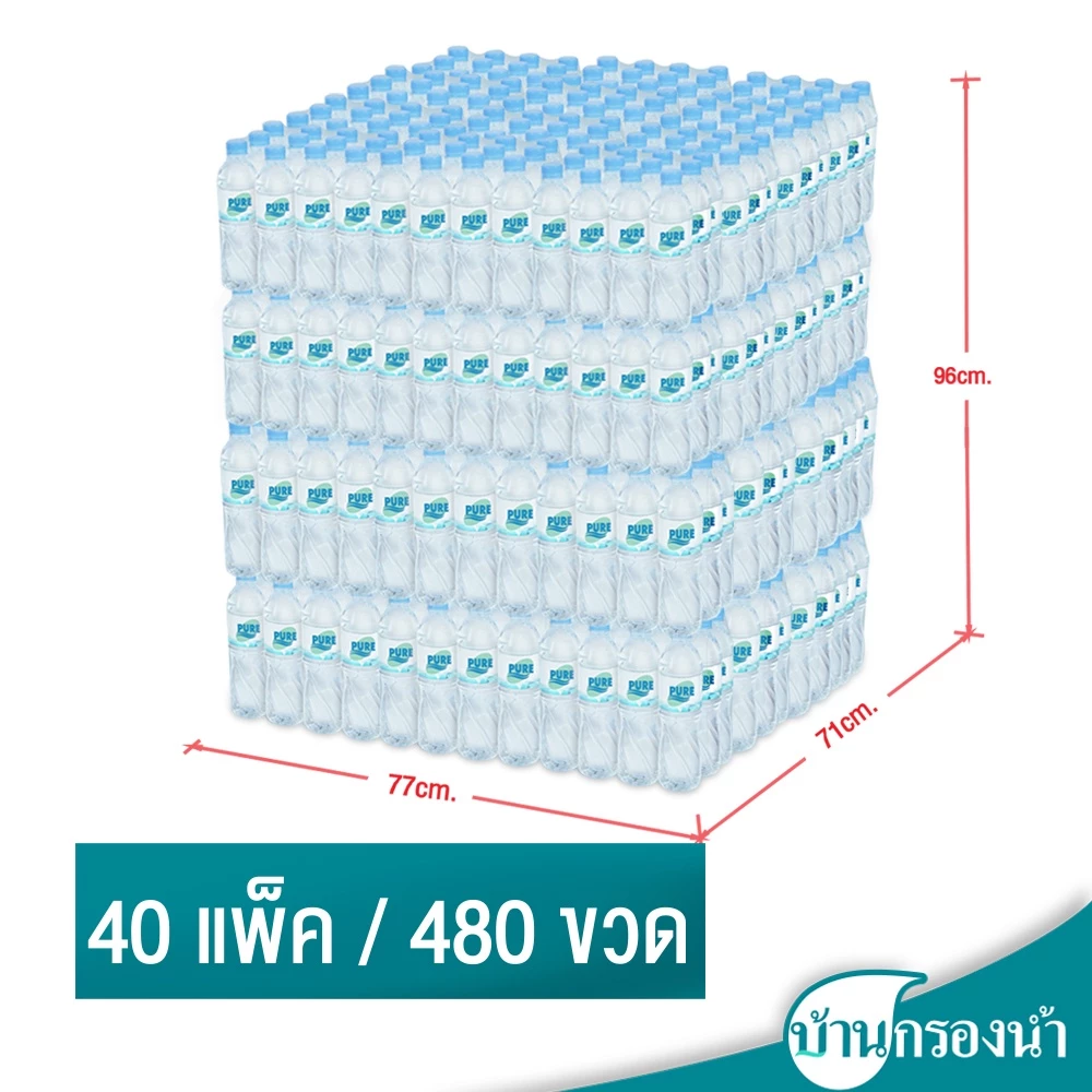 [ส่งฟรีกรุงเทพและปริมณฑล] Pure น้ำดื่ม เพียว ขนาด 600 ml. 1 แพ็ค 12 ขวด thumbnail 7