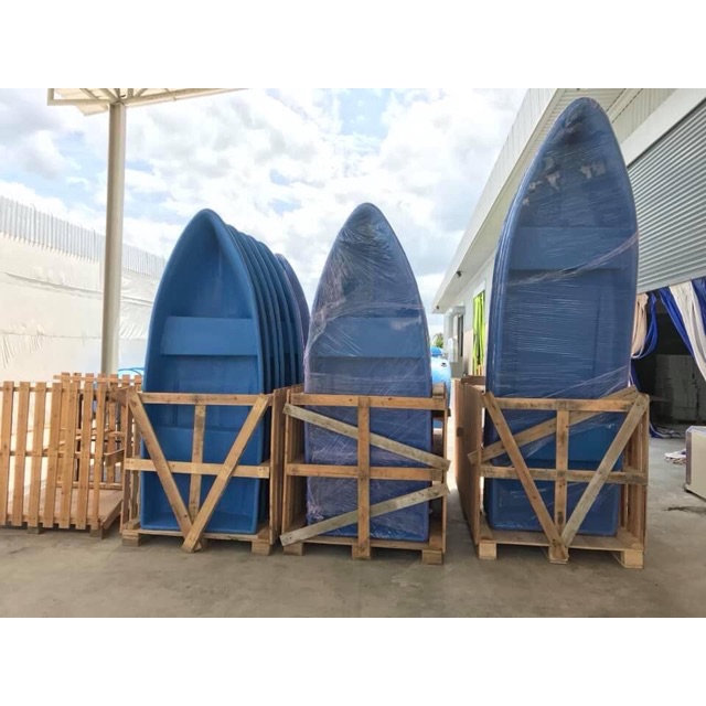 เรือไฟเบอร์กลาส 8 ฟุต เรือพร้อมส่ง หัวแหลมท้ายตัด เรือพาย เรือไฟเบอร์ เรือราคาถูก