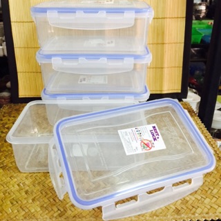กล่องฝาล็อค กล่องถนอมอาหารฝาล็อค กล่องไมโครเวฟ  กล่องข้าว ( ราคา 1 ใบ)