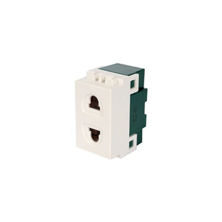 ราคาพิเศษ!! เต้ารับเดี่ยวเสียบขากลมแบน LUZINA Y Series #PLZ-801 16A 250V ขาว Switches / Plugs Switches &amp; Receptacles