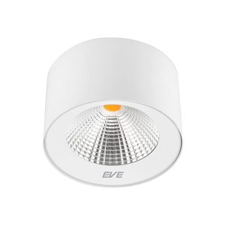 Therichbuyer EVE LIGHTING โคมไฟดาวน์ไลท์ติดลอยLED 15W Warmwhite หน้ากลม รุ่น COB colorful-white ขนาด 5 นิ้ว สีขาว