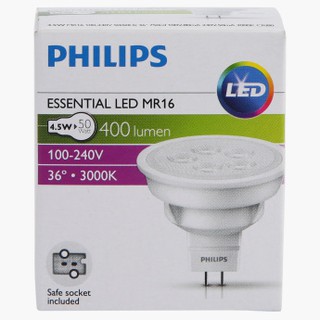 หลอดฮาโลเย่น LED Philips Essential Led MR16 4W แสงส้มwarmwhite/หลอดส่อง