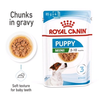 ยกกล่อง12ซ.อาหารลูกสุนัข พันธุ์เล็ก ชนิดเปียก (MINI PUPPY GRAVY) 4X85G