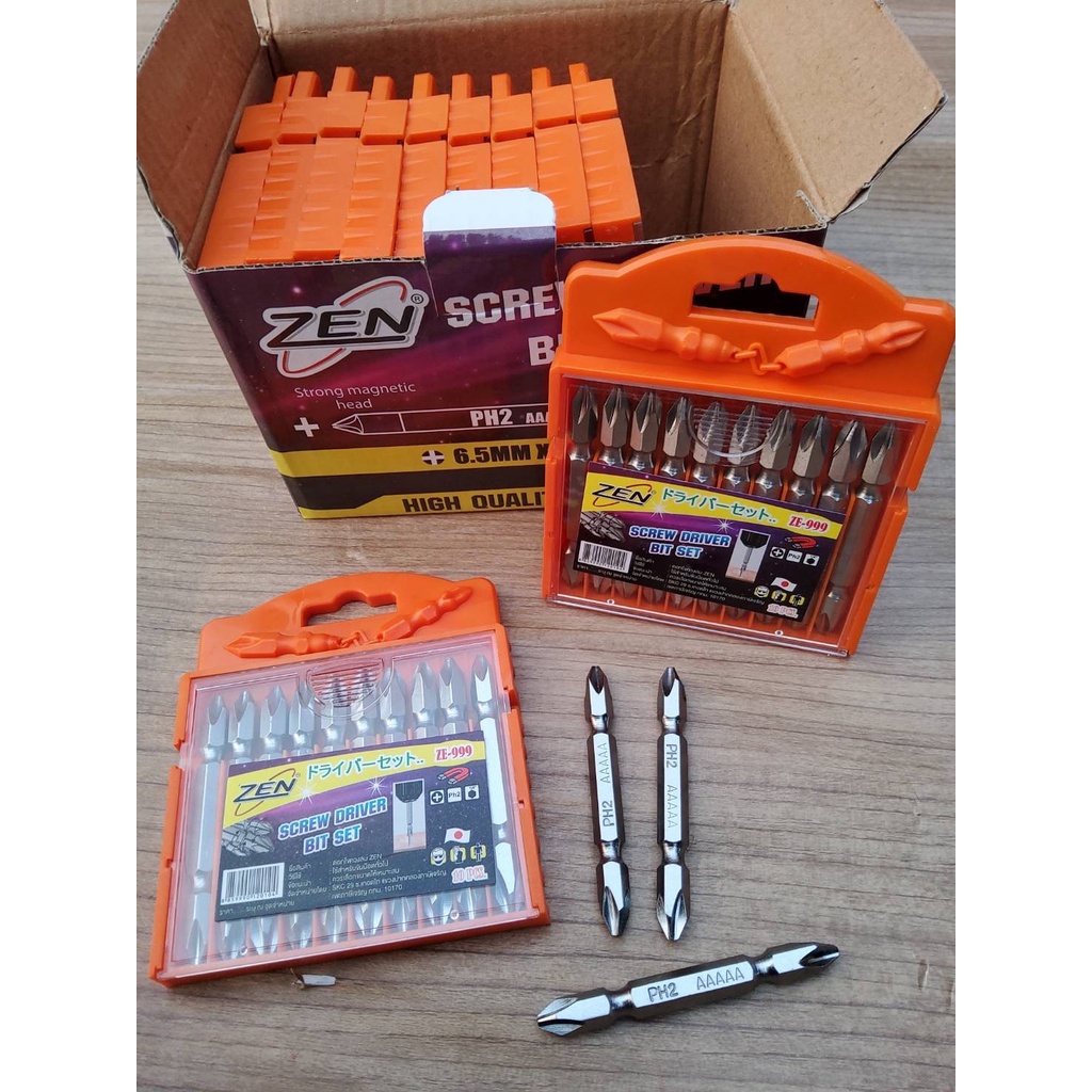 ZEN ดอกไขควงลม ขันน๊อต สกรู รุ่น ZE-999 (ยาว 65 มิล) ไต้หวันแท้ (ราคา/10ดอกค่ะ) ขายยกแผง ส่งด่วน ส่ง