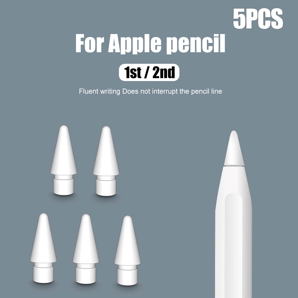ปลายดินสอ แบบเปลี่ยน สําหรับ Apple Pencil 1st 2nd Generation 1 2 5 ชิ้น
