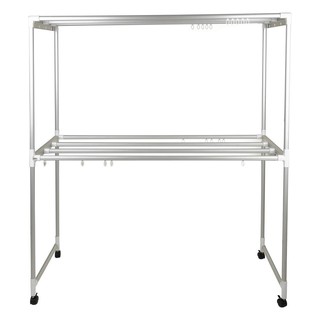 ราวตากผ้าอะลูมิเนียม มีล้อ 8 เส้น PLIM 1.5 ม. CLOTH RACK ALUMINIUM 8 BARS 1.5 M PLIM