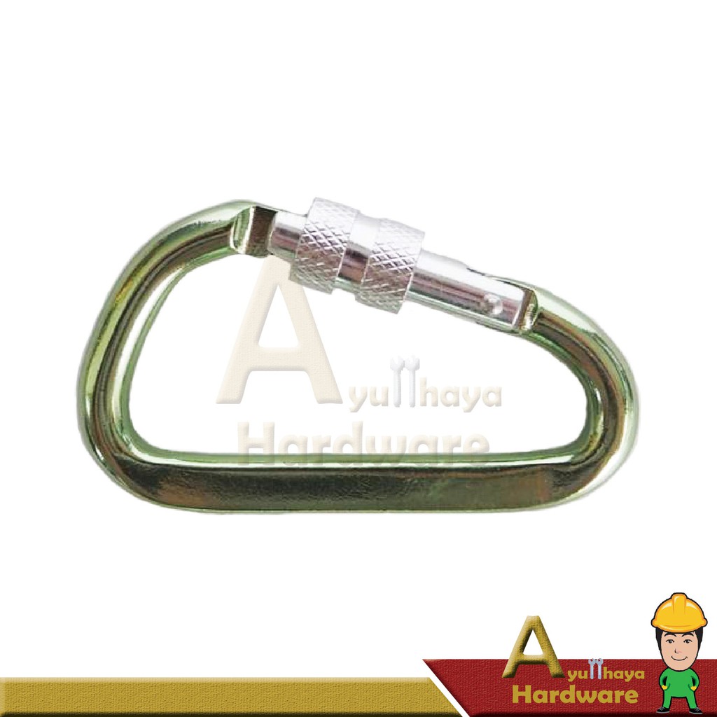 ตะขอล็อคเกี่ยวอเนกประสงค์ Carabiner สีเขียว (CA716)