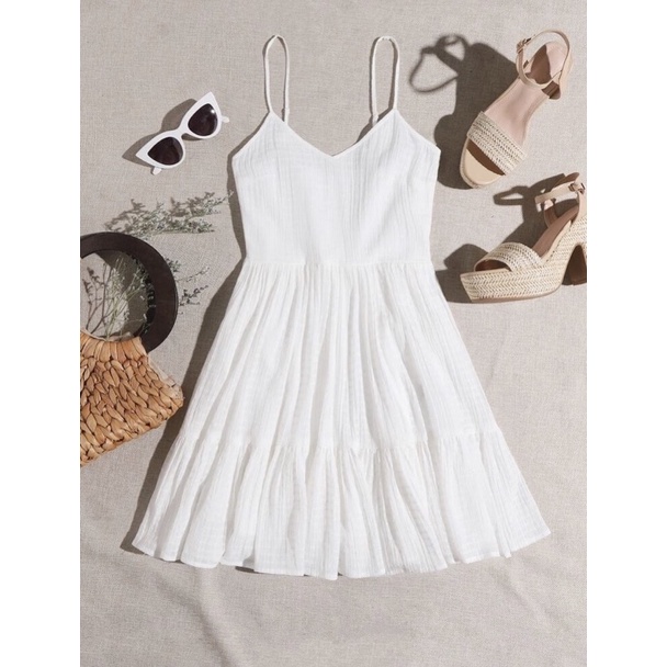 เดรสสายเดี่ยวปรับสายได้ไม่เคยใส่จากsheinไซต์s(shop470)ส่งต่อ350