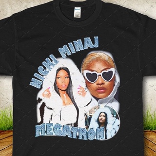 เสื้อยืดสตาร์ยุโรปและอเมริกาเสื้อยืด พิมพ์ลาย Nicki Minaj 90s สไตล์ฮิปฮอป เรโทร วินเทจ สําหรับผู้ชาย ผู้หญิง S-5XL