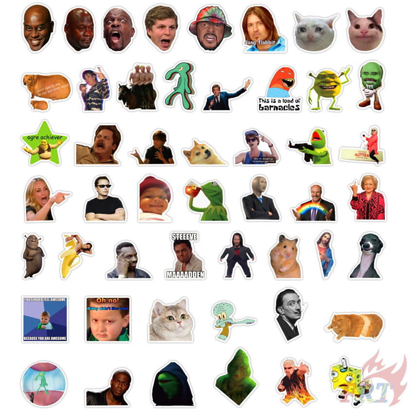 ❉ อินเทอร์เน็ตคนดัง Influencer ตลก Emoji Series 04 สติ๊กเกอร์ ❉ 50 ชิ้น/เซ็ต DIY แฟชั่นสติ๊กเกอร์ Doodle กันน้ํา - รูปที่ 2