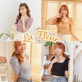 Jolie Everyday JL0002 - La Fleur Crop Top เสื้อยืดครอปแขนพอง