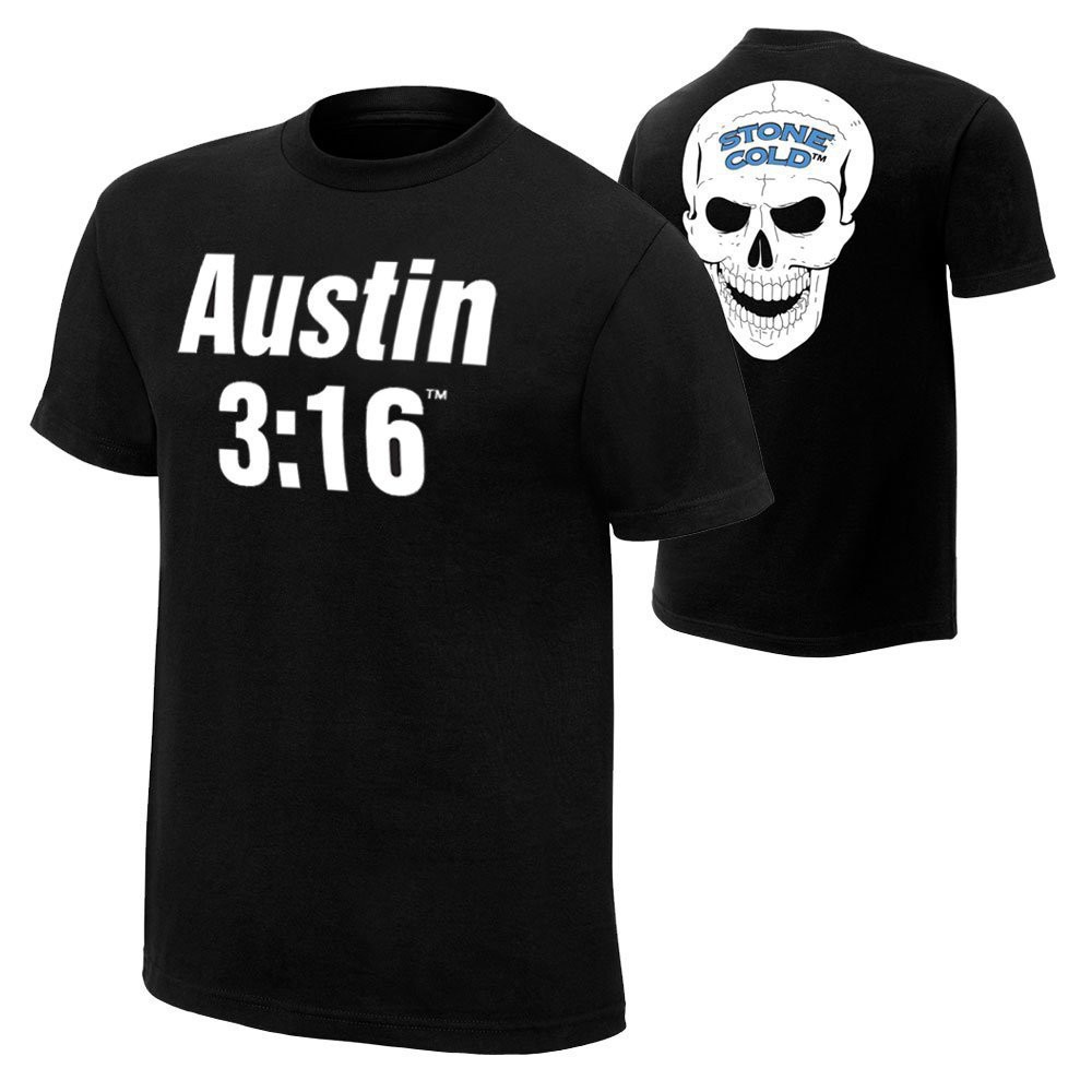 De32wew632 เสื้อยืดลําลอง ผ้าฝ้าย แขนสั้น พิมพ์ลาย Wwe Stone Cold Steve Austin 3:16 สีดํา สไตล์คลาสส