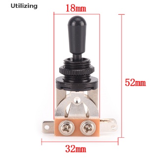 ((Utilizing)) สวิตช์ปิ๊กอัพกีตาร์ไฟฟ้า 3 ทาง พร้อมปลายสีดํา ขายดีที่สุด