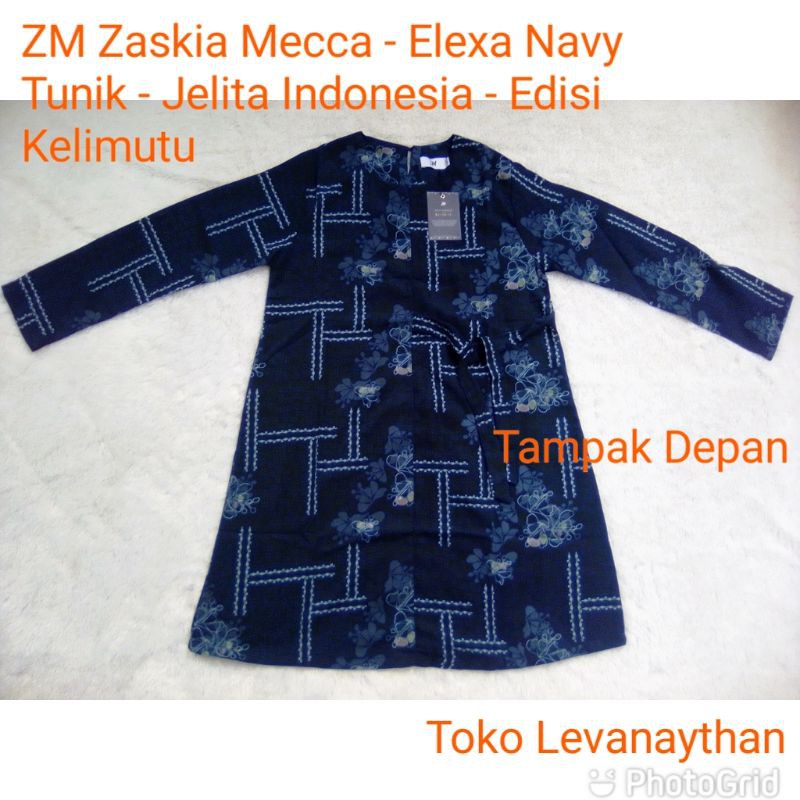 Zm Tiedye Mecca - Elexa Tunic - Jelita Indonesia - Kelimutu Edition (สีกรมท่า)
