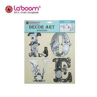 Laboom (ลาบูม) สติกเกอร์พีวีซีฟอยล์ปั้มนูน สติกเกอร์ตกแต่ง รหัส LBDC08