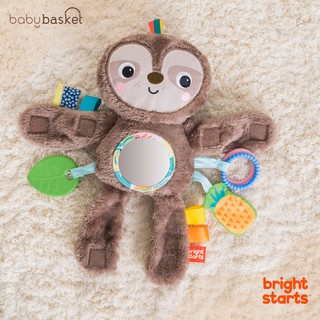 Bright Starts Swingin Sloth Travel Buddy ยางกัด ตุ๊กตาสล๊อตติดรถเข็น ตุ๊กตาแขวน ของเล่นเด็ก เสริมพัฒนาการ